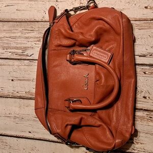 Orange Coach F15445 Ashley Leather Satchel Bag